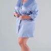 Kennedy Blue Satin Bridal And Bridesmaid Robes Accessories