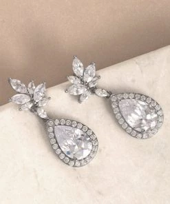 Kennedy Blue Accessories Crystal Teardrop Earrings