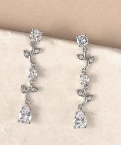 Kennedy Blue Crystal Vine Earrings Accessories