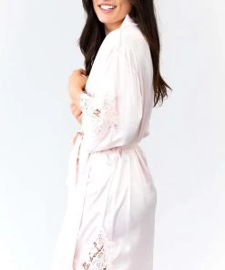 Kennedy Blue Silky Lace Bridal And Bridesmaid Robes Accessories