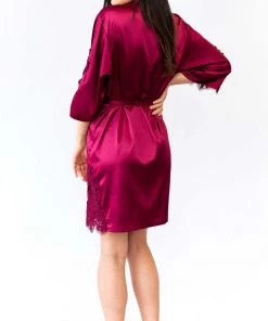 Kennedy Blue Silky Lace Bridal And Bridesmaid Robes Accessories