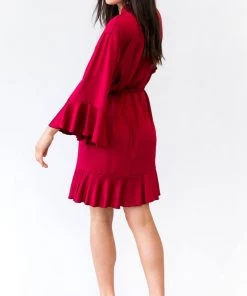 Kennedy Blue Ruffle Bridal And Bridesmaid Robes