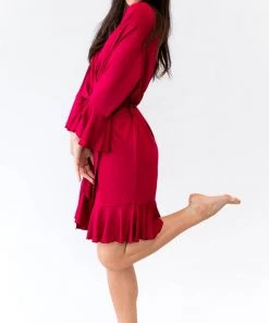 Kennedy Blue Ruffle Bridal And Bridesmaid Robes