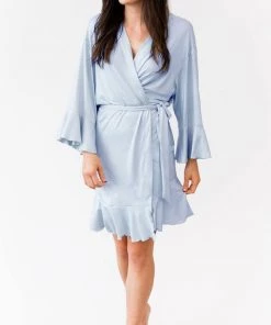 Kennedy Blue Ruffle Bridal And Bridesmaid Robes