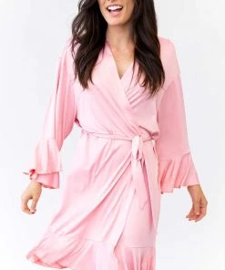 Kennedy Blue Ruffle Bridal And Bridesmaid Robes