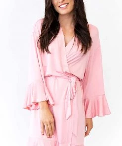 Kennedy Blue Ruffle Bridal And Bridesmaid Robes