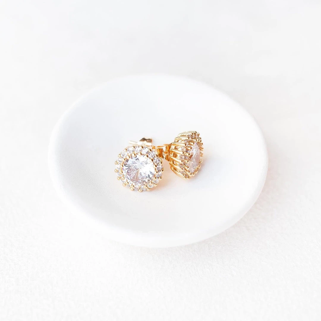 Kennedy Blue Gold Halo Earrings 3 Kennedy Blue Gold Halo Earrings