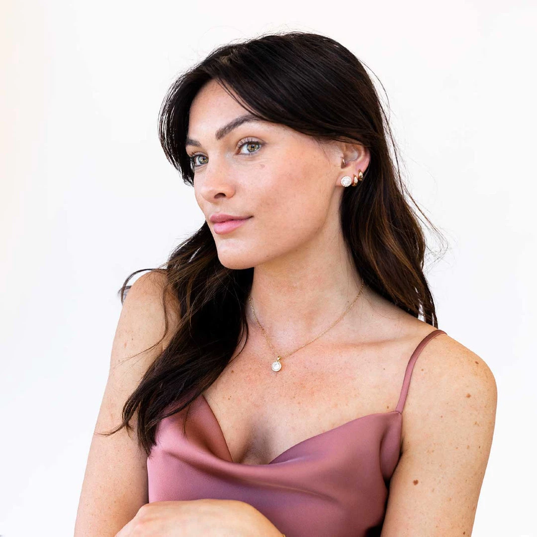 Kennedy Blue Gold Halo Earrings 5 Kennedy Blue Gold Halo Earrings