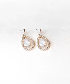 Kennedy Blue Gold Teardrop Earrings Accessories