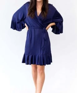Kennedy Blue Ruffle Bridal And Bridesmaid Robes
