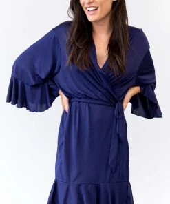 Kennedy Blue Ruffle Bridal And Bridesmaid Robes