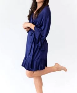 Kennedy Blue Ruffle Bridal And Bridesmaid Robes