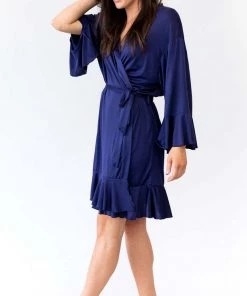 Kennedy Blue Ruffle Bridal And Bridesmaid Robes