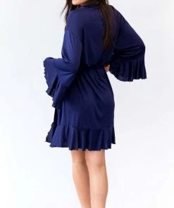 Kennedy Blue Ruffle Bridal And Bridesmaid Robes