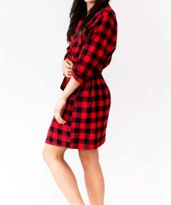 Kennedy Blue Flannel Bridal And Bridesmaid Robes