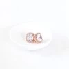 Kennedy Blue Rose Gold Cushion Cut Earrings Accessories