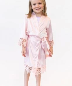 Kennedy Blue Accessories Junior Bridesmaid Satin And Lace Robes