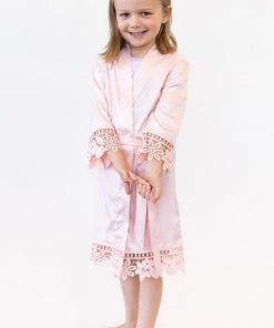 Kennedy Blue Accessories Junior Bridesmaid Satin And Lace Robes