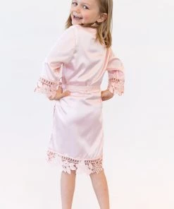 Kennedy Blue Accessories Junior Bridesmaid Satin And Lace Robes
