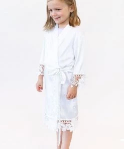 Kennedy Blue Accessories Junior Bridesmaid Satin And Lace Robes
