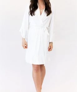 Kennedy Blue Ruffle Bridal And Bridesmaid Robes
