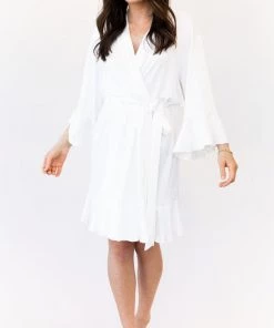 Kennedy Blue Ruffle Bridal And Bridesmaid Robes