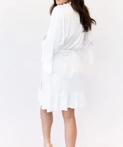 Kennedy Blue Ruffle Bridal And Bridesmaid Robes