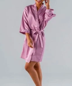 Kennedy Blue Satin Bridal And Bridesmaid Robes Accessories