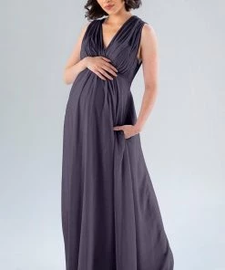 Kennedy Blue Maternity Bridesmaid Dresses Misty