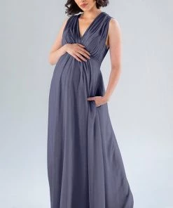 Kennedy Blue Maternity Bridesmaid Dresses Misty