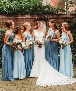 Kennedy Blue Chiffon Fabric Swatch Page Bundle Sale