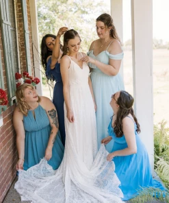 Kennedy Blue Chiffon Fabric Swatch Page Bundle Sale