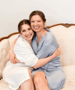 Kennedy Blue Satin Bridal And Bridesmaid Robes Accessories