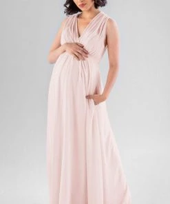 Kennedy Blue Maternity Bridesmaid Dresses Misty