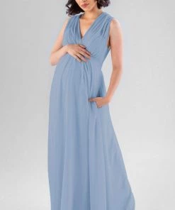 Kennedy Blue Maternity Bridesmaid Dresses Misty
