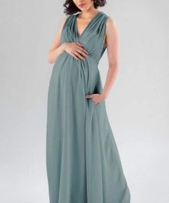 Kennedy Blue Maternity Bridesmaid Dresses Misty