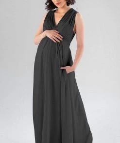 Kennedy Blue Maternity Bridesmaid Dresses Misty