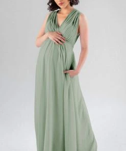 Kennedy Blue Maternity Bridesmaid Dresses Misty