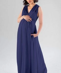Kennedy Blue Maternity Bridesmaid Dresses Misty