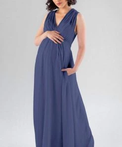 Kennedy Blue Maternity Bridesmaid Dresses Misty