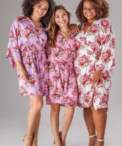 Kennedy Blue Floral Bridesmaid Robe 23 Kennedy Blue Floral Bridesmaid Robe
