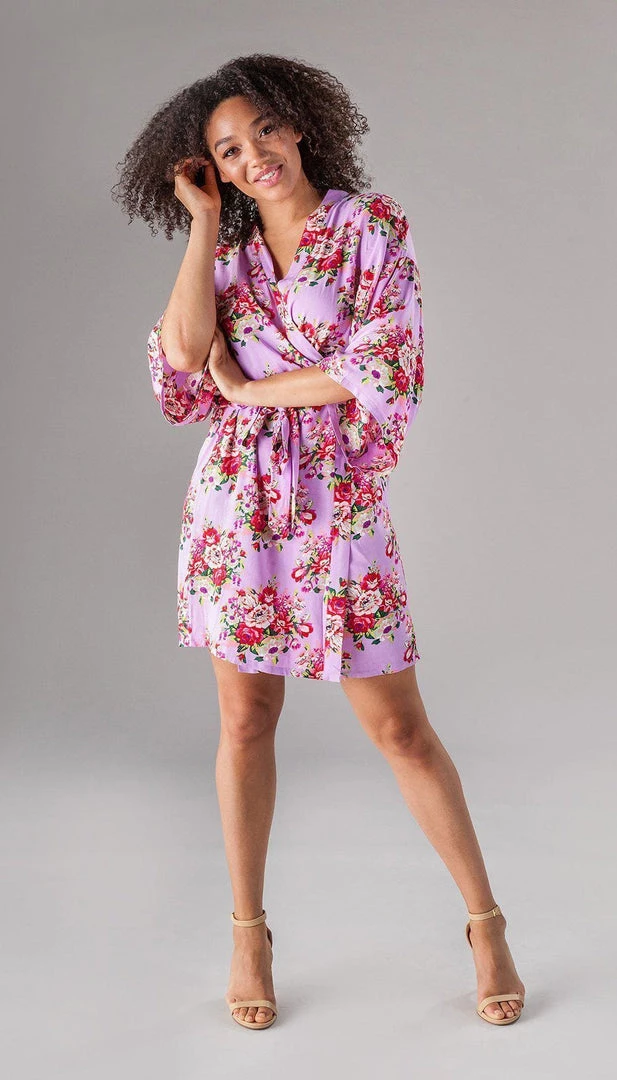 Kennedy Blue Floral Bridesmaid Robe 7 Kennedy Blue Floral Bridesmaid Robe