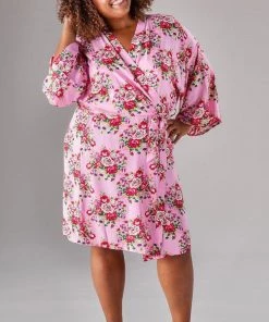 Kennedy Blue Floral Bridesmaid Robe 34 Kennedy Blue Floral Bridesmaid Robe