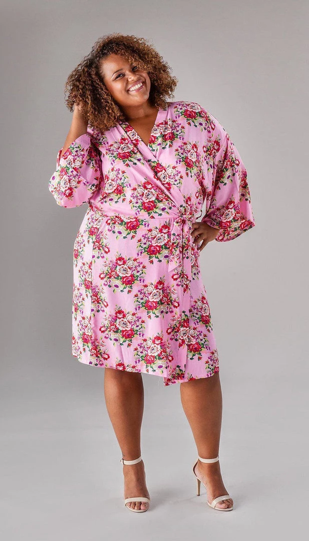 Kennedy Blue Floral Bridesmaid Robe 16 Kennedy Blue Floral Bridesmaid Robe