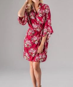 Kennedy Blue Floral Bridesmaid Robe 24 Kennedy Blue Floral Bridesmaid Robe
