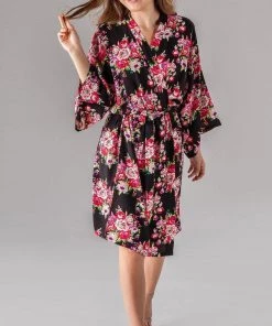 Kennedy Blue Floral Bridesmaid Robe 26 Kennedy Blue Floral Bridesmaid Robe