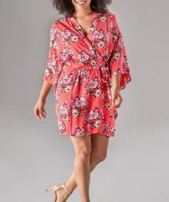 Kennedy Blue Floral Bridesmaid Robe 28 Kennedy Blue Floral Bridesmaid Robe