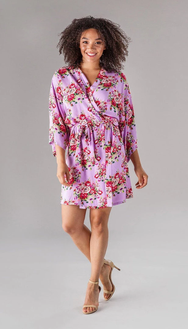Kennedy Blue Floral Bridesmaid Robe 14 Kennedy Blue Floral Bridesmaid Robe
