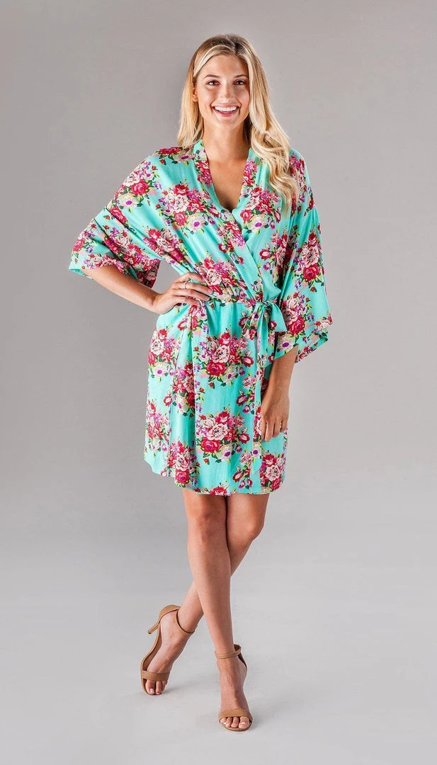 Kennedy Blue Floral Bridesmaid Robe 11 Kennedy Blue Floral Bridesmaid Robe