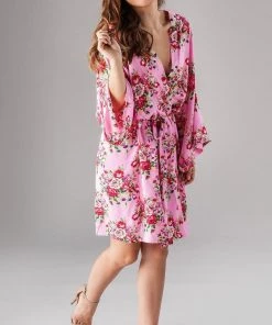 Kennedy Blue Floral Bridesmaid Robe 30 Kennedy Blue Floral Bridesmaid Robe
